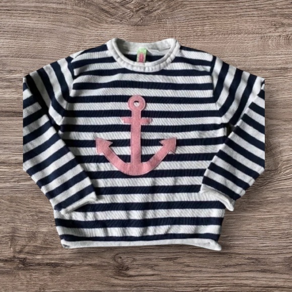 SOPHIE & SAM BOUTIQUE EUC GIRLS COTTON BLUE WHITE SWEATER TOP SHIRT SIZE 7 8 - Picture 1 of 6